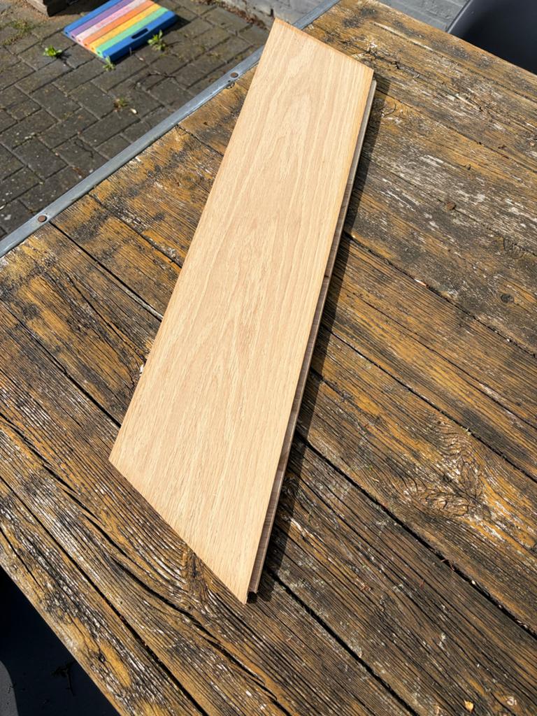 Eiken visgraat parketvloer delen (hongaarse punt), Nieuw, Minder dan 50 cm, 10 m² of meer, 10 tot 30 cm