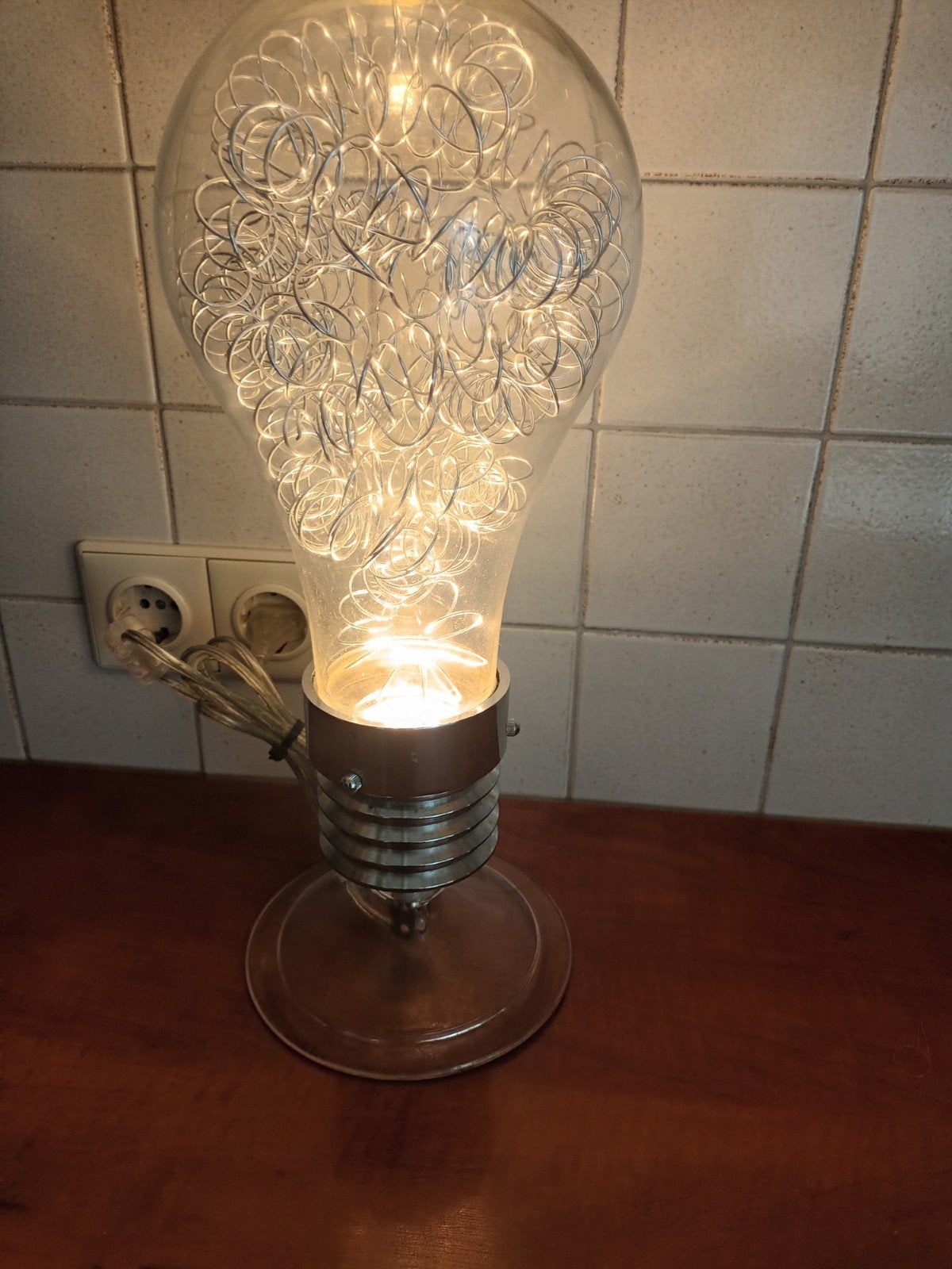 design tafellamp gloeilamp, Ophalen of Verzenden, Glas, Design