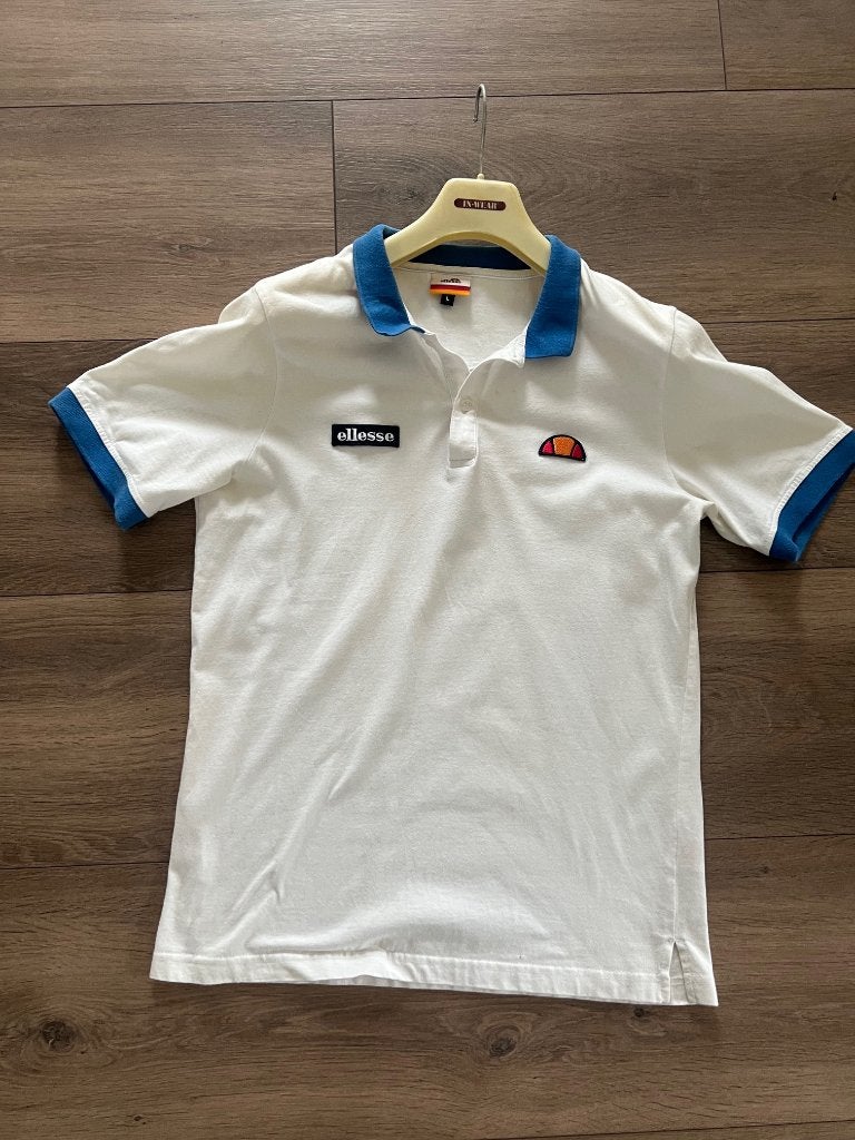 Ellesse polo in uitmuntende staat 80's casual classics, Ophalen of Verzenden, Zo goed als nieuw, Wit