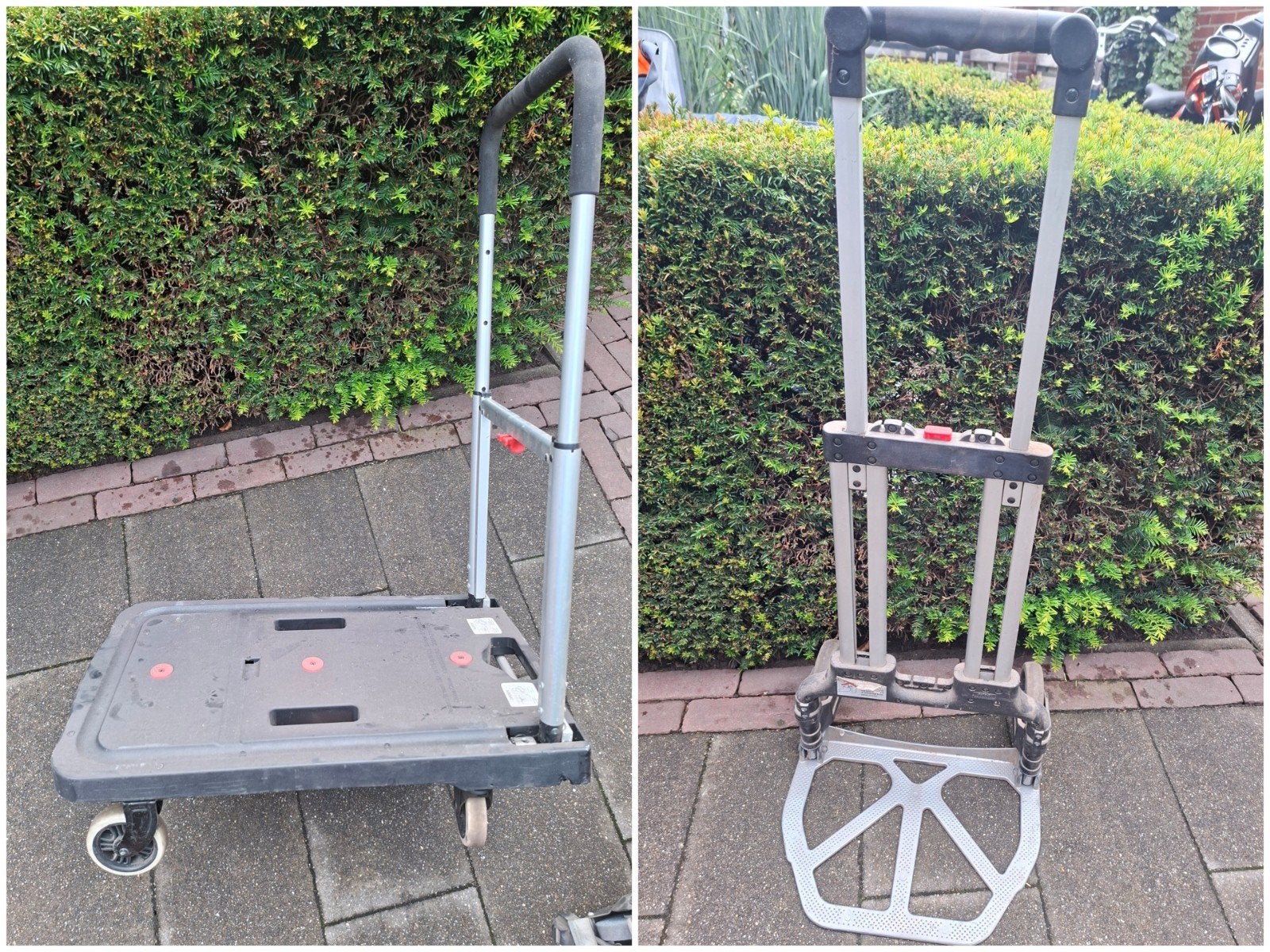 Inklapbare steekkar en plateauwagen 2-in-1, Ophalen
