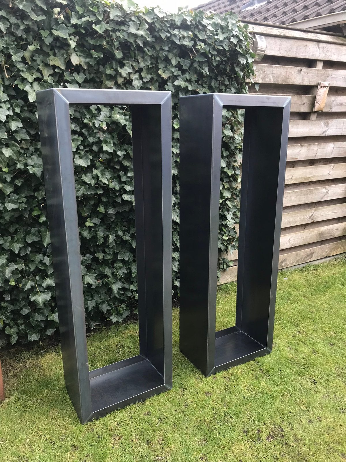 Hardhout opslag corten staal stalen houtopslag industrieel, Tuin en Terras, Haardhout, Minder dan 3 m³, Ophalen