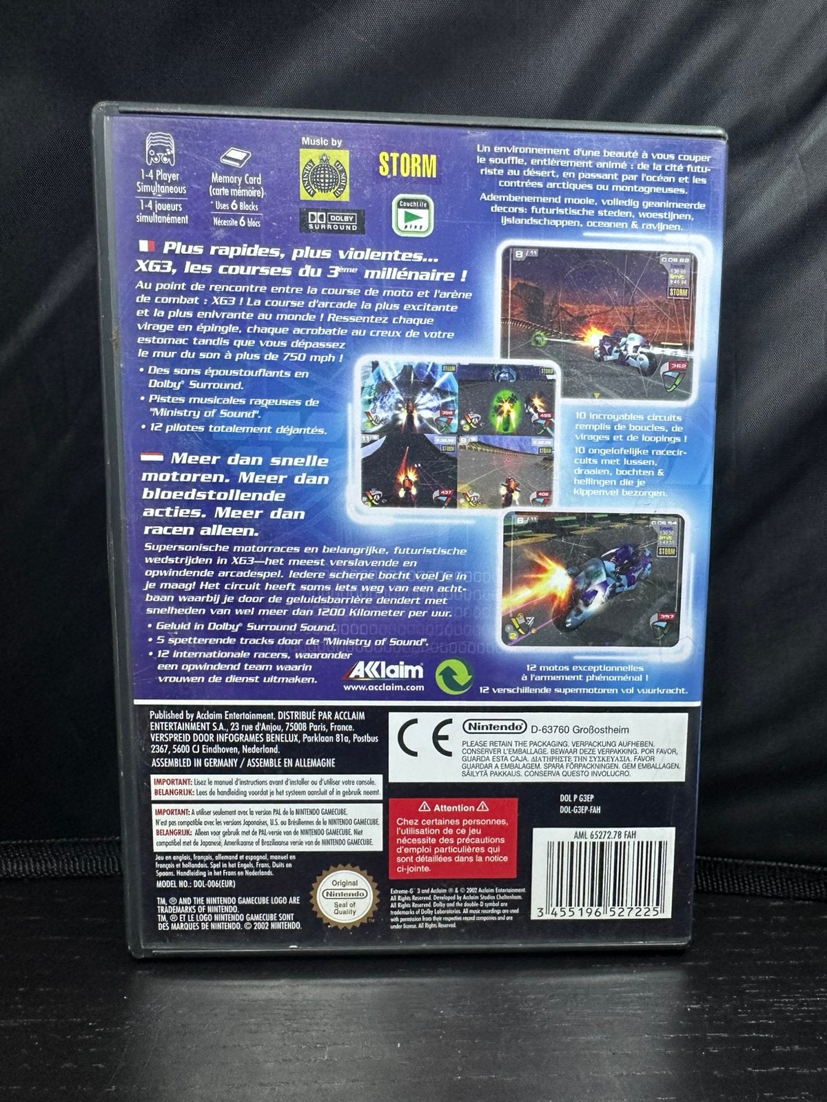 XGIII Extreme G Racing - Nintendo GameCube (CIB als nieuw), S, 1 speler, Racen en Vliegen, Eén computer