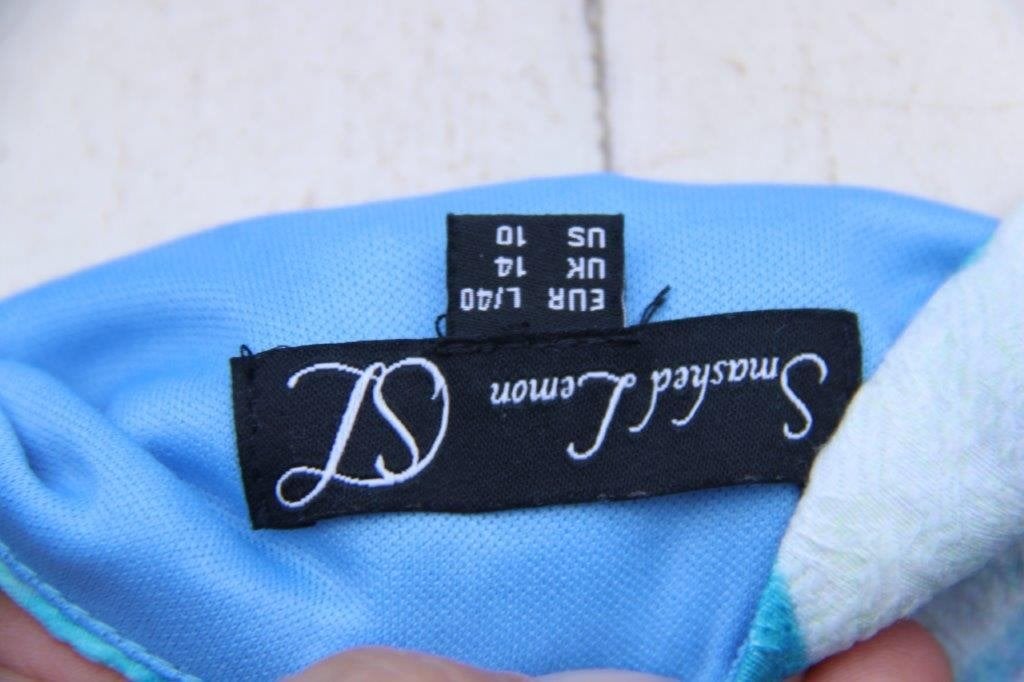 Jurk aqua/ wit Lemon Smashed mt L/40 Vaste prijs, Kleding | Dames, Jurken, Maat 38/40 (M), Blauw, Ophalen of Verzenden, Zo goed als nieuw