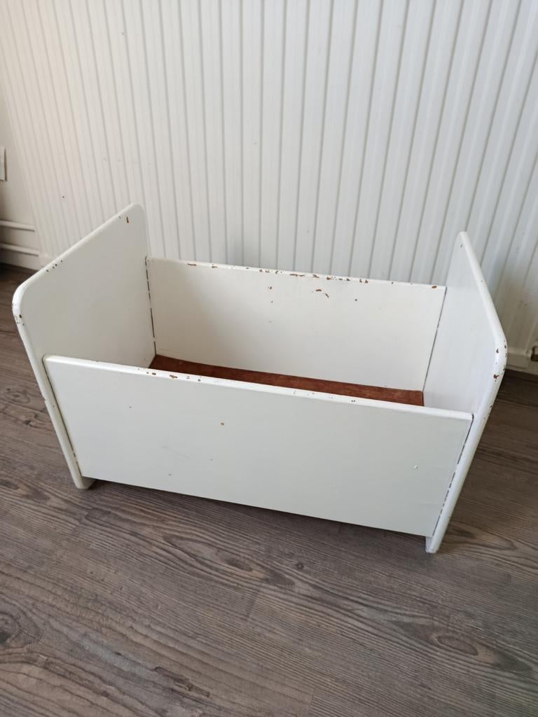 Houten poppenbedje met Peppa Pig schildering, Ophalen, Gebruikt, Babypop
