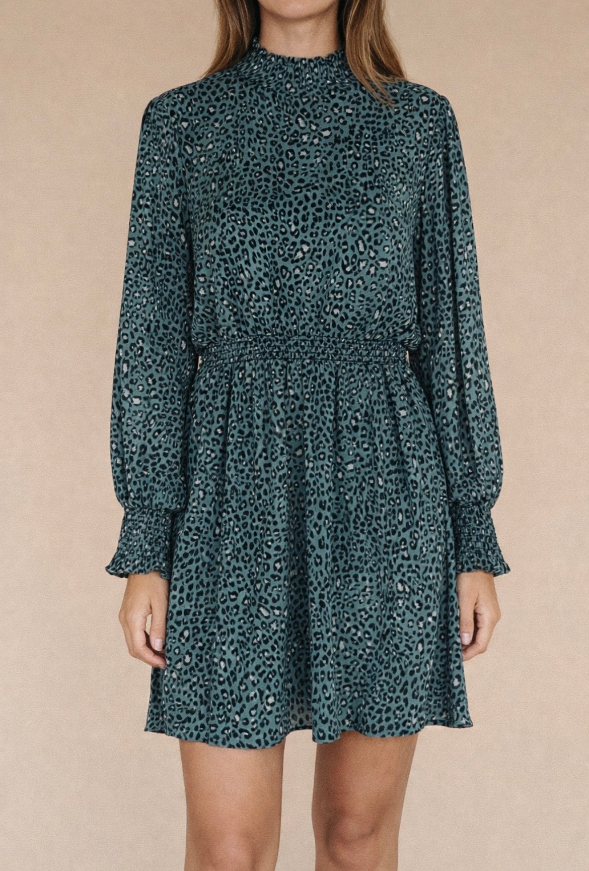 Blauwe jurk met panterprint - Studio (Only) - maat M, Kleding | Dames, Maat 38/40 (M), Blauw, Ophalen of Verzenden, Zo goed als nieuw