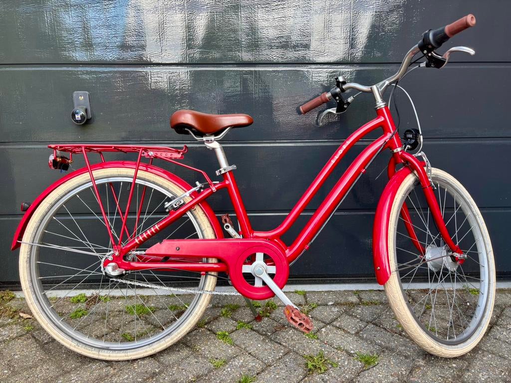24 inch meisjesfiets met versnellingen naafdynamo. Elops900, 24 inch, Velgrem, Versnellingen, Ophalen of Verzenden