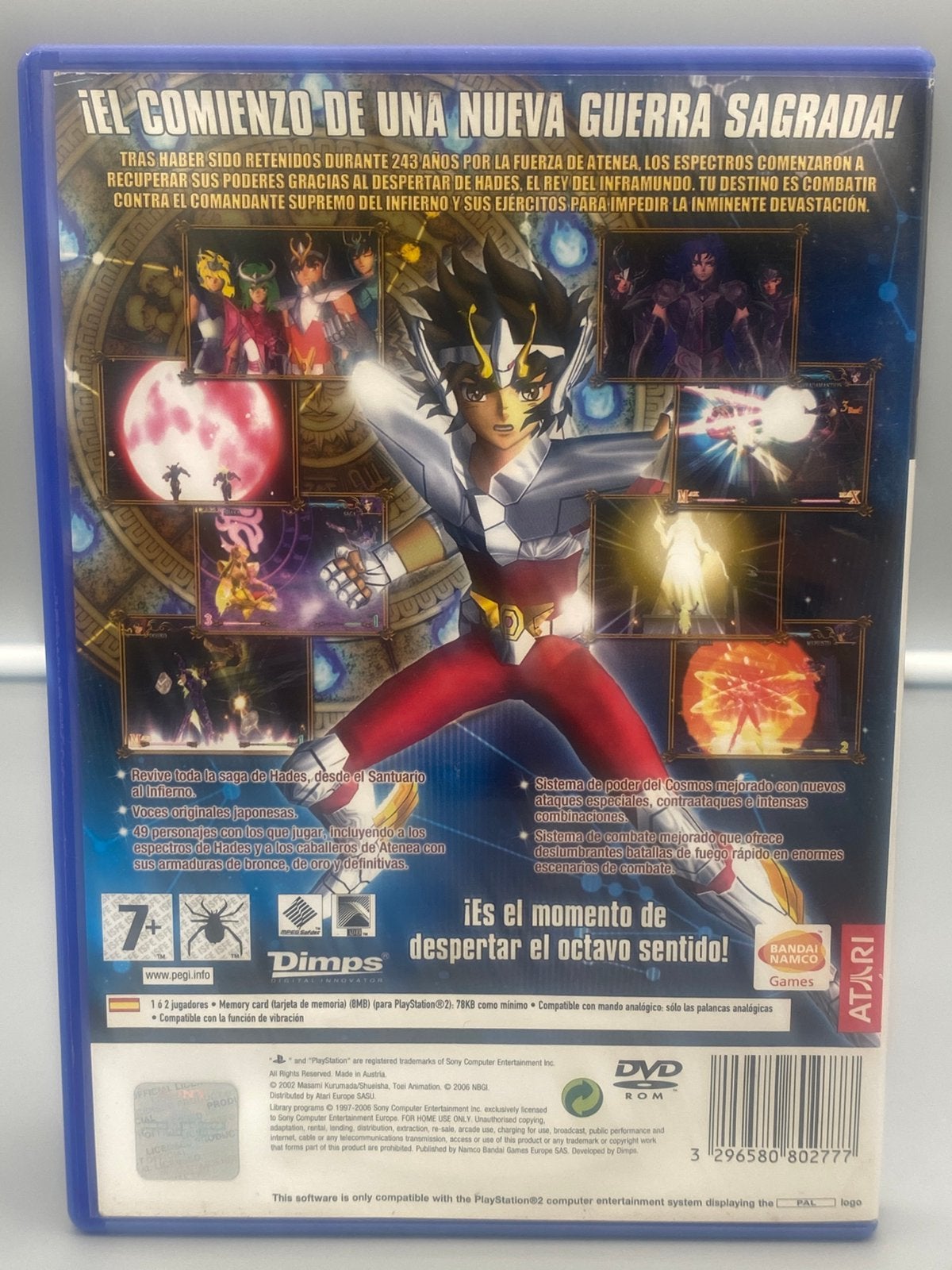 The Hades Saint Seiya - PS2 PlayStation 2 - Bandai Namco, Info@bandainamco.com, Gebruikt, Vechten, Eén computer