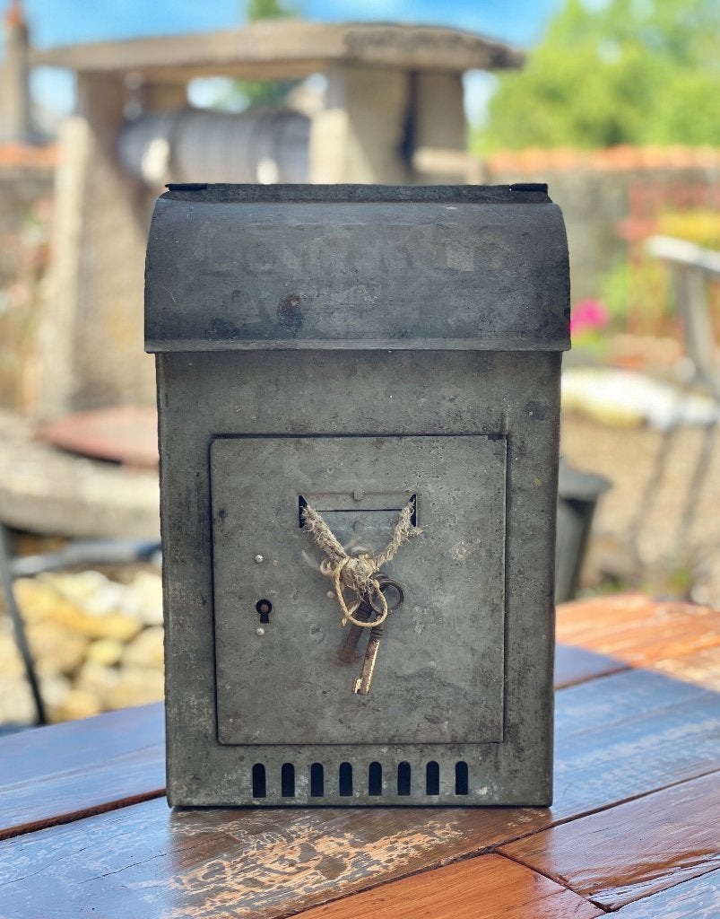 Vintage Franse zinken brievenbus, Ophalen of Verzenden