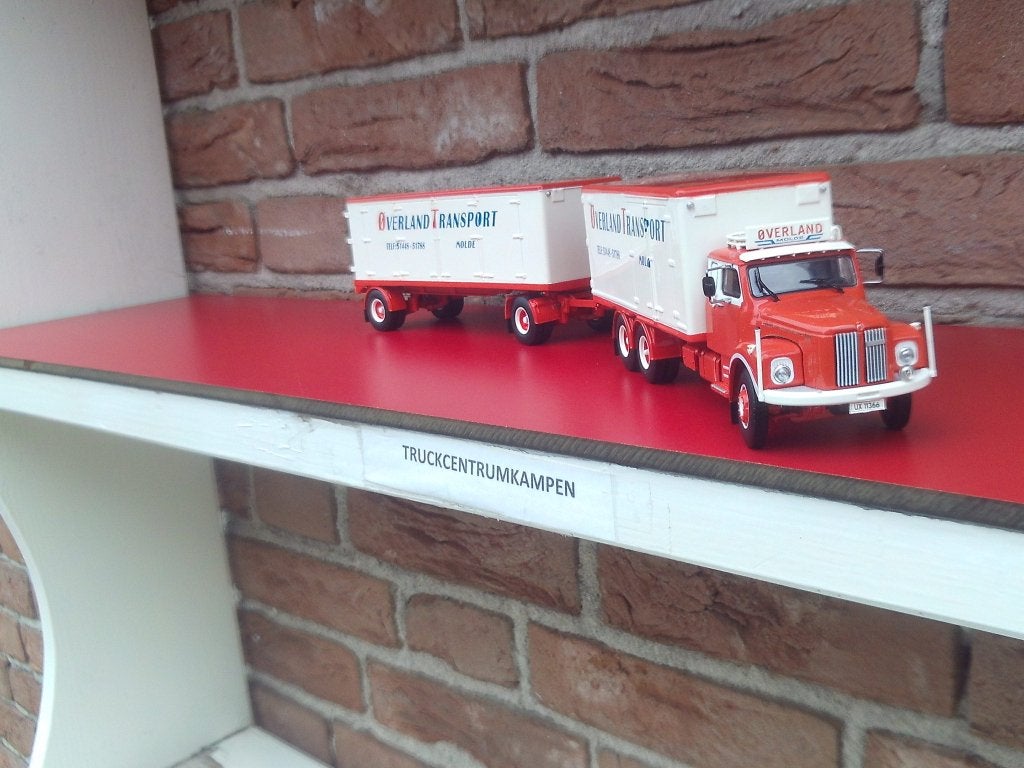 Tekno  Scania  Vabis  LS76  van  Overland., Hobby en Vrije tijd, Modelauto's | 1:50, Ophalen of Verzenden, Nieuw, Bus of Vrachtwagen