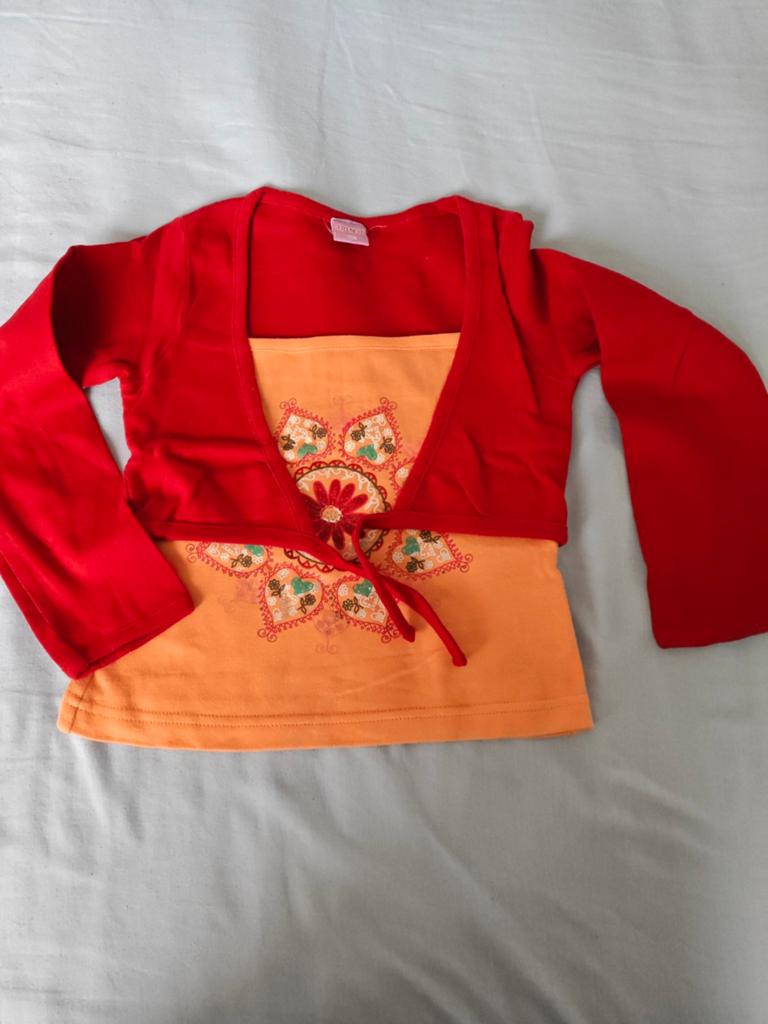 Truitje met bolero aaneen nieuw maat 104, Ophalen of Verzenden, Nieuw, Meisje, Trui of Vest