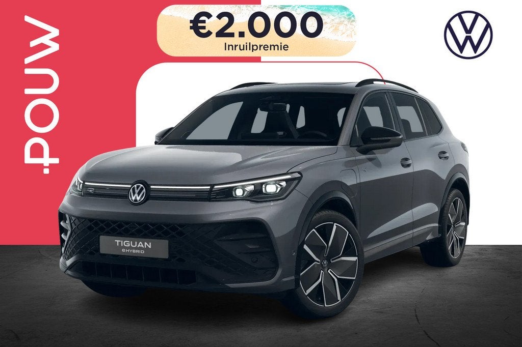 Volkswagen Tiguan 1.5 eHybrid 204pk R-Line Edition | Trekhaa, Auto's, Volkswagen, 12 maanden, Stof, 1498 cc, 150 min