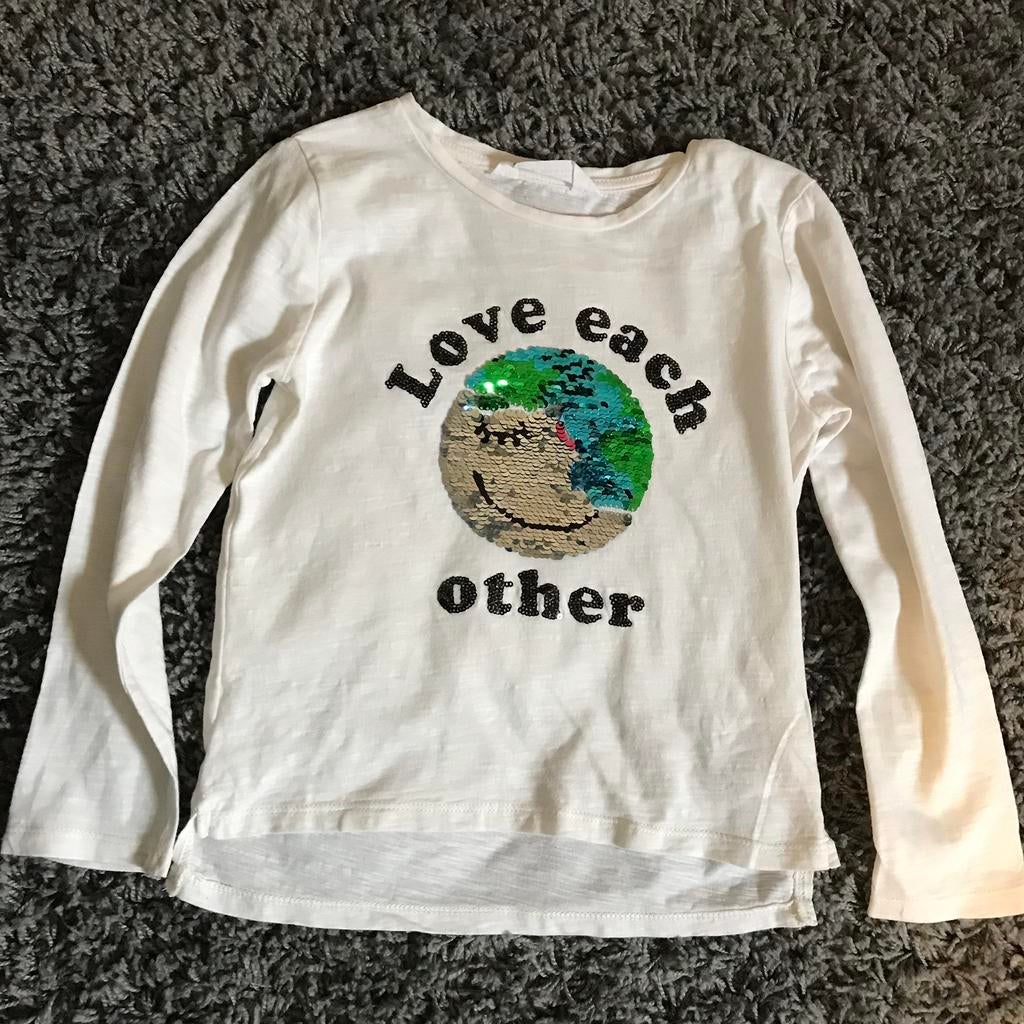 Shirt H&M mt 110/116, Ophalen of Verzenden, Zo goed als nieuw, Meisje, Shirt of Longsleeve