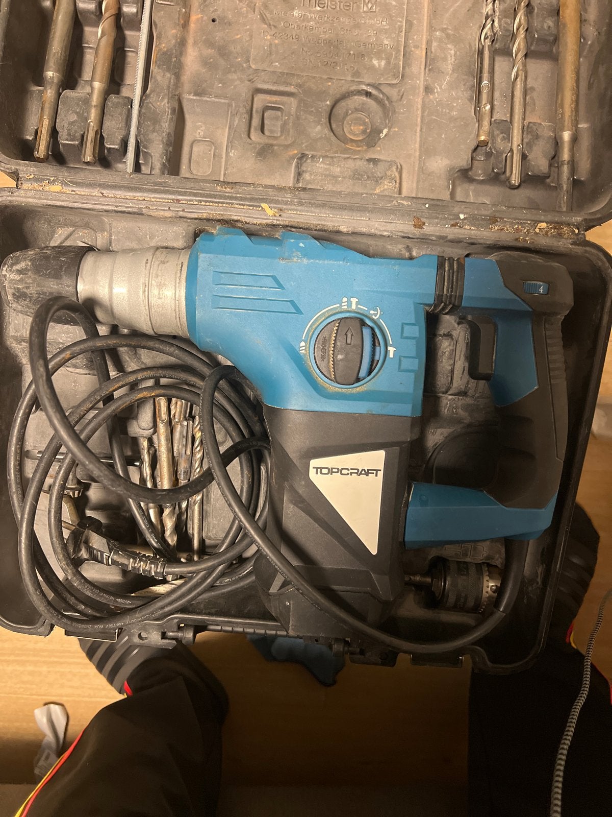 TOPCRAFT Pneumatische Boorhamer TB 1500-1500W, Doe-het-zelf en Verbouw, Gereedschap | Boormachines, Ophalen, Boor- en/of Breekhamer