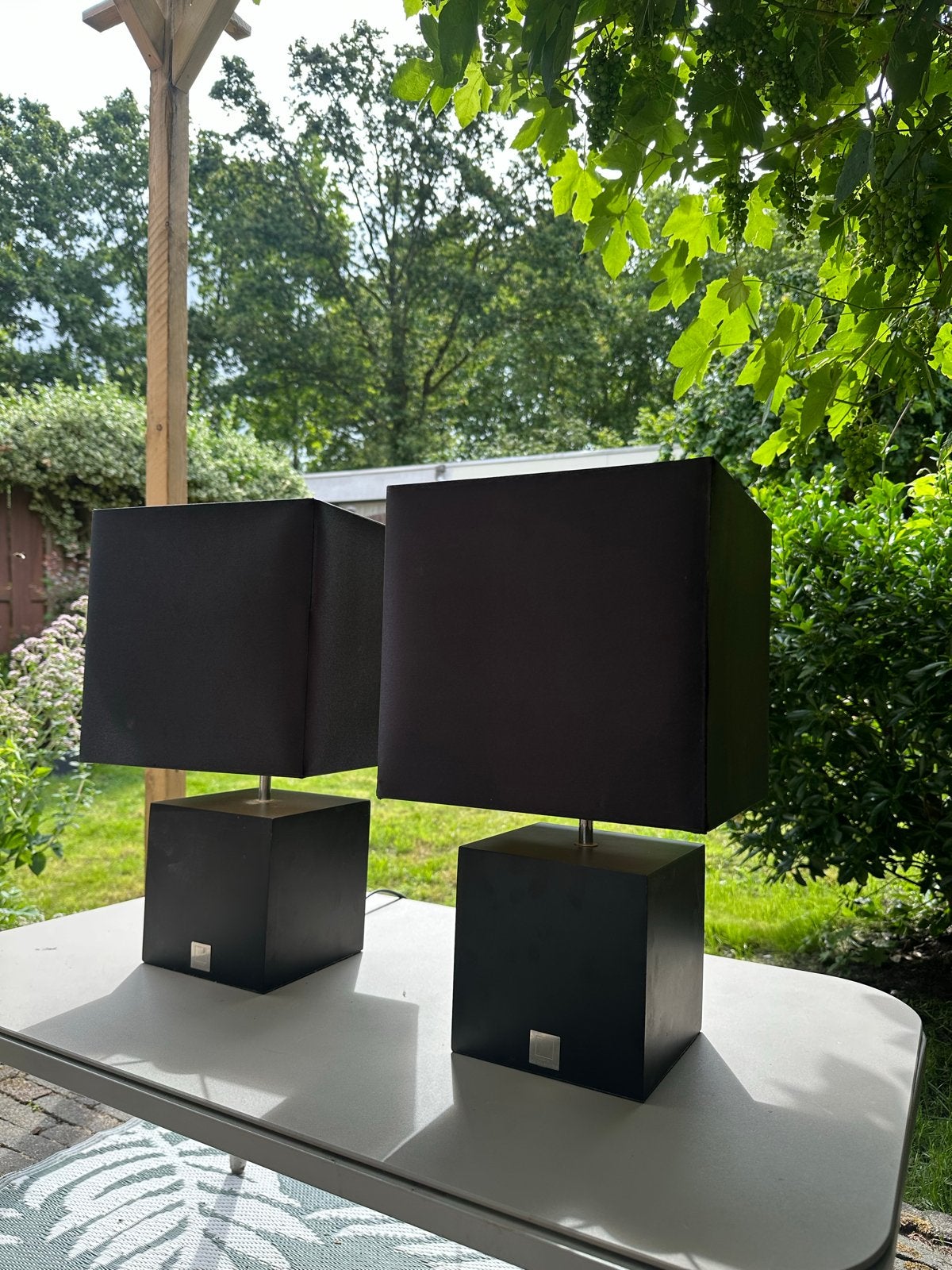 Set van 2 Jan des Bouvrie tafellampen, zwart, Ophalen, Overige merken, Zo goed als nieuw, Zwart