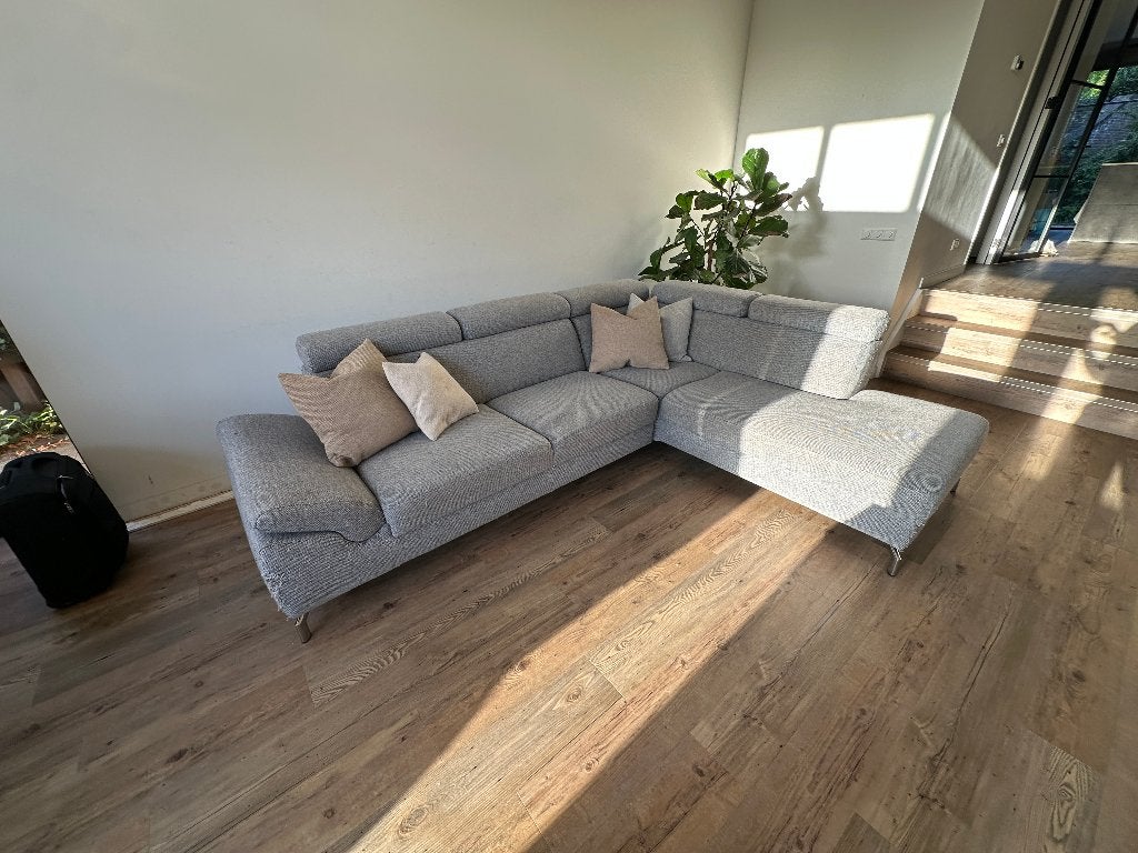 Gratis Montèl Monza hoekbank – zo snel mogelijk ophalen, Huis en Inrichting, Banken | Bankstellen, Ophalen, 250 tot 300 cm, Gebruikt