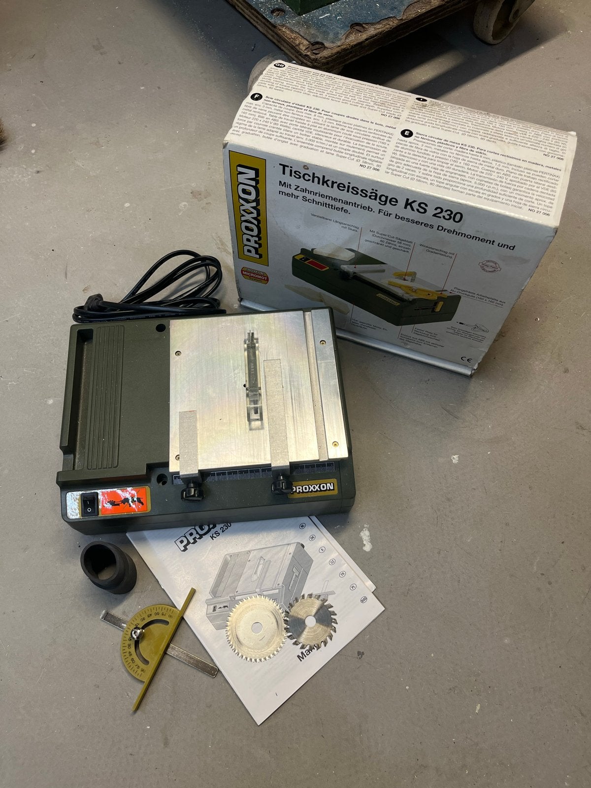 Proxxon KS 230 Tafelcirkelzaag - Zo goed als nieuw, Doe-het-zelf en Verbouw, Gereedschap | Zaagmachines, Minder dan 30 mm, Cirkelzaag