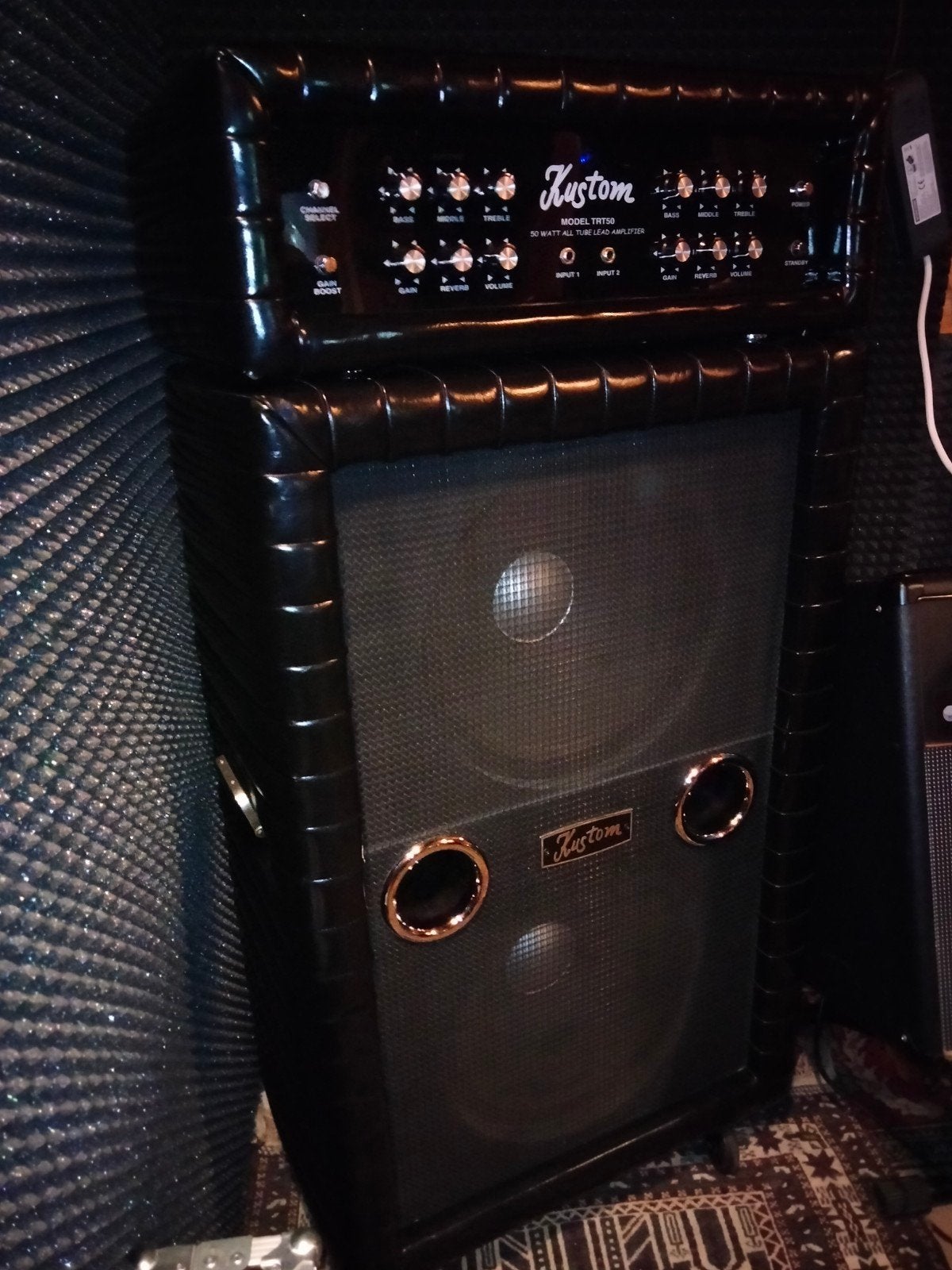 Kustom TRT50 Tuck and Roll stack, Ophalen, Gebruikt, Gitaar, 50 tot 100 watt
