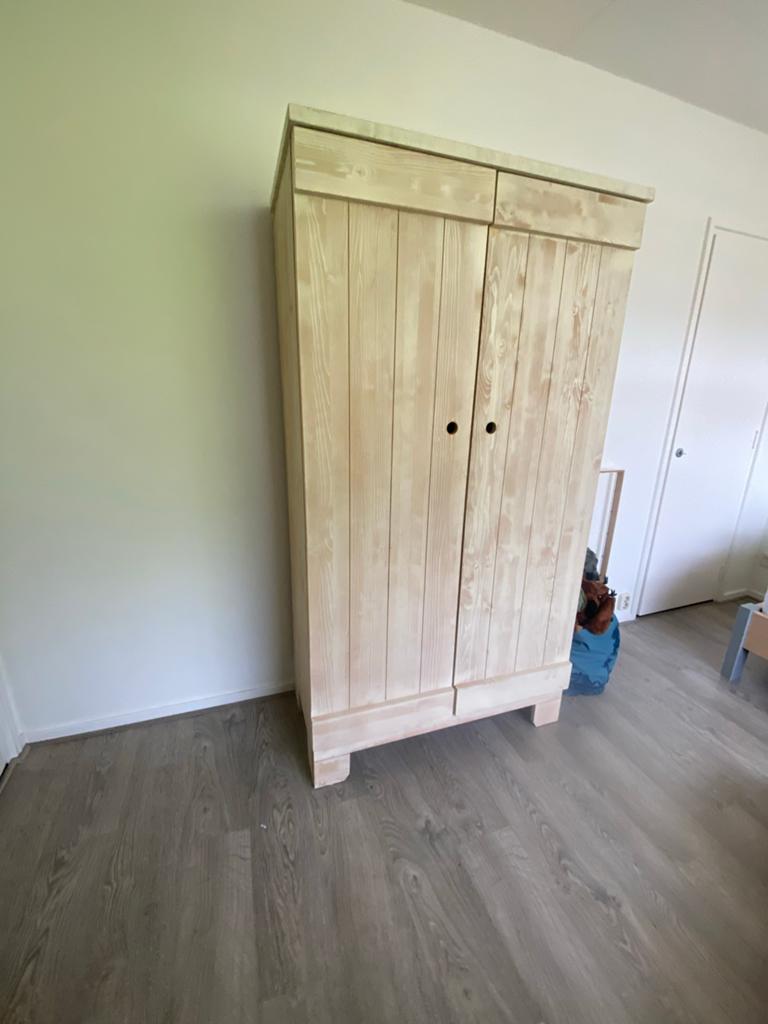 Bopita kast steigerhout whitewash hang/leg, Ophalen, Gebruikt, 100 tot 150 cm, 150 tot 200 cm