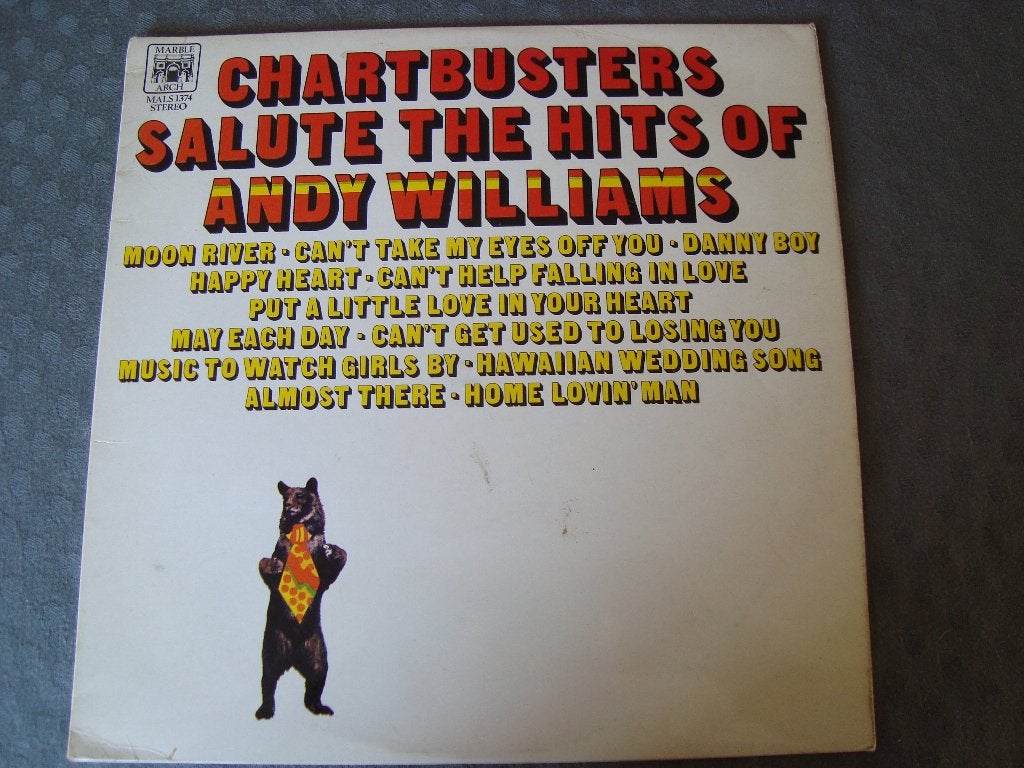 Chartbusters salute the hits of andy williams, Ophalen of Verzenden, Zo goed als nieuw, 12 inch