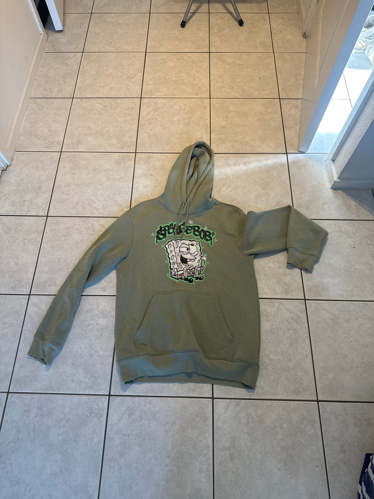 H&M Spongebob hoodie maat M, Ophalen of Verzenden, Zo goed als nieuw, Maat 48/50 (M), Groen