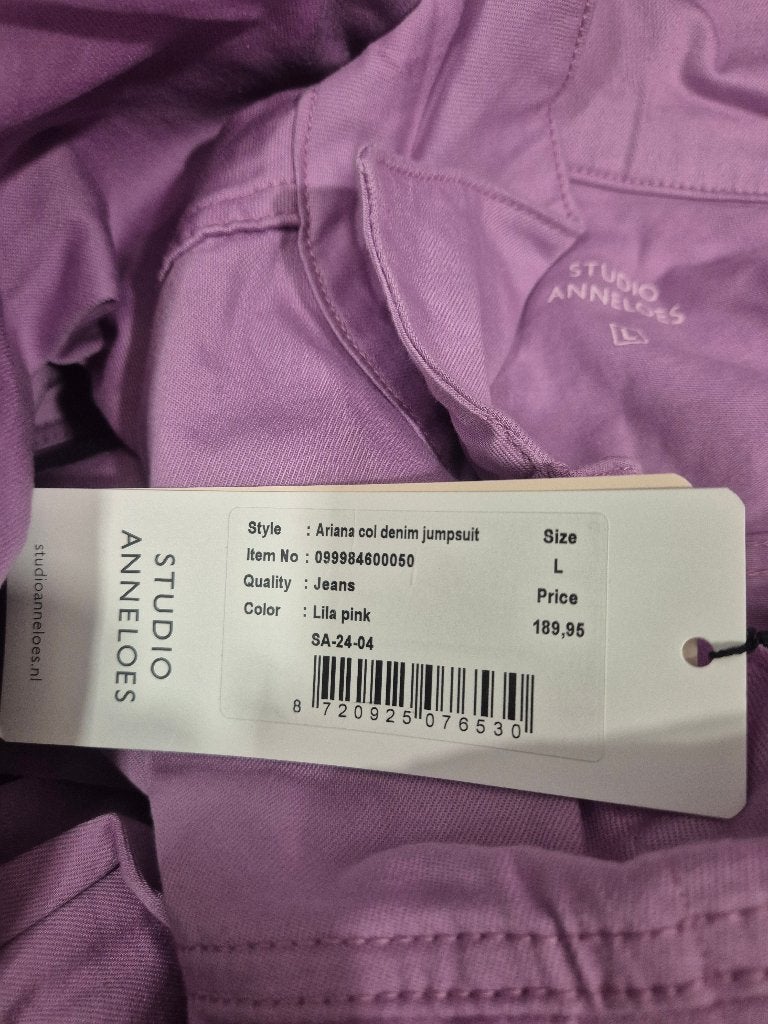 Nieuwe jumpsuit van Studio Anneloes - L, Studio Anneloes, Paars, Maat 42/44 (L), Nieuw