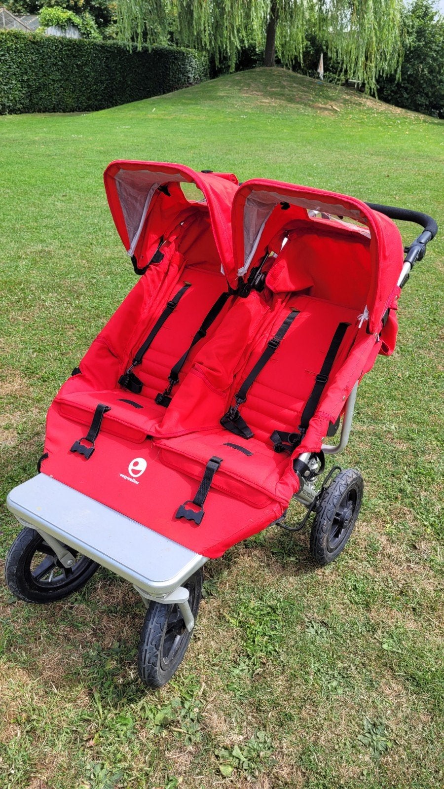 Easywalker Duo buggy / kinderwagen - Rood, Gebruikt, Combiwagen, Verstelbare duwstang, Ophalen