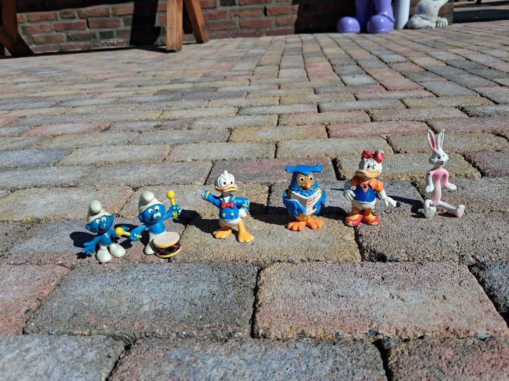 smurfen poppetjes, meneer de Uil en Disney poppetjes, Verzamelen, Ophalen, Gebruikt, Verschillende Smurfen, Poppetje, Figuurtje of Knuffel