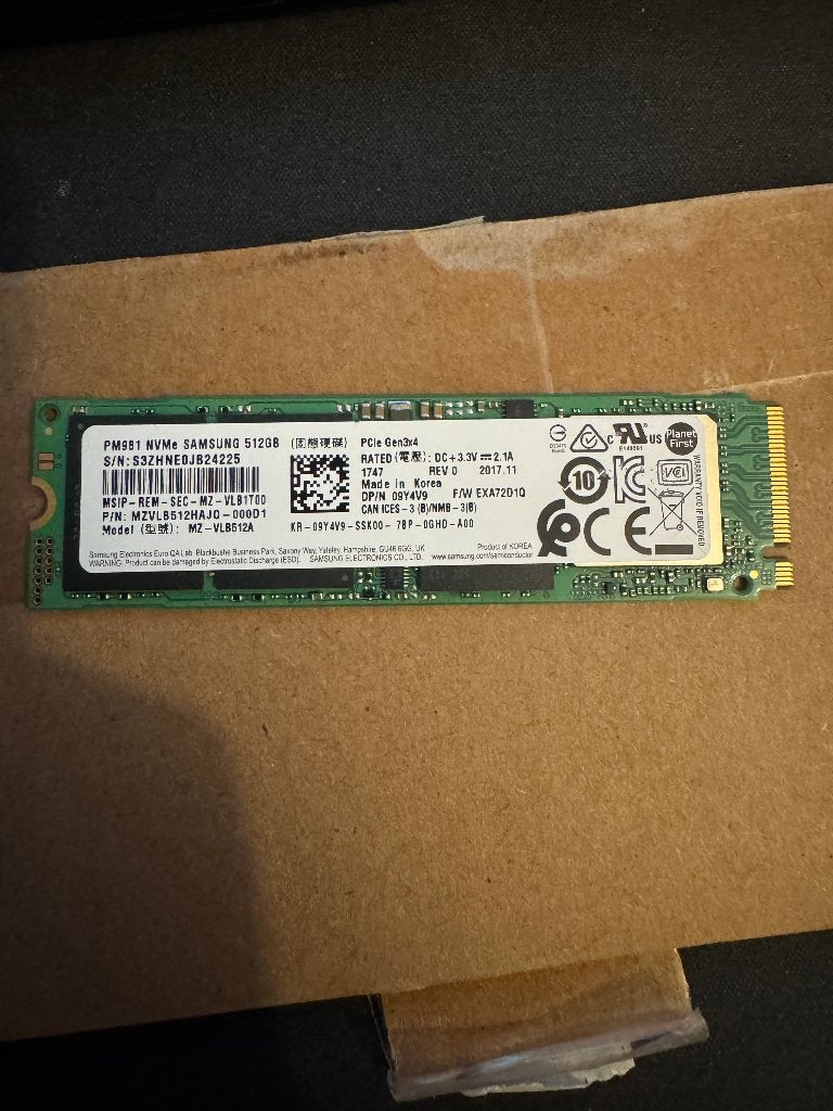 Ssd m.2 Samsung pm981 nvme 512gb, Intern, 512GB, Ophalen of Verzenden, Zo goed als nieuw