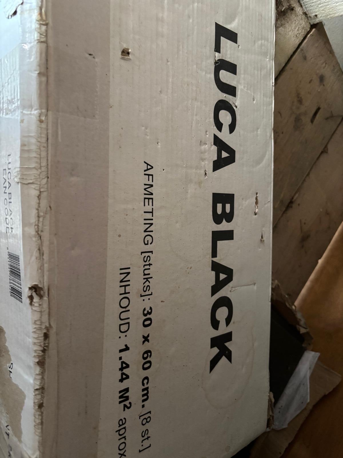 Luca Black tegels 30x60 cm - 1.44 m² per doos, Doe-het-zelf en Verbouw, Tegels, Ophalen, 40 tot 60 cm, Keramiek, Nieuw