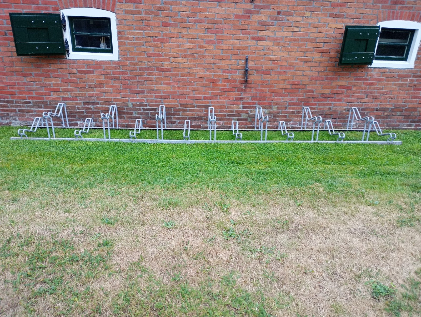 Gegalvaniseerd fietsenrek voor 15 fietsen, Ophalen, Gebruikt