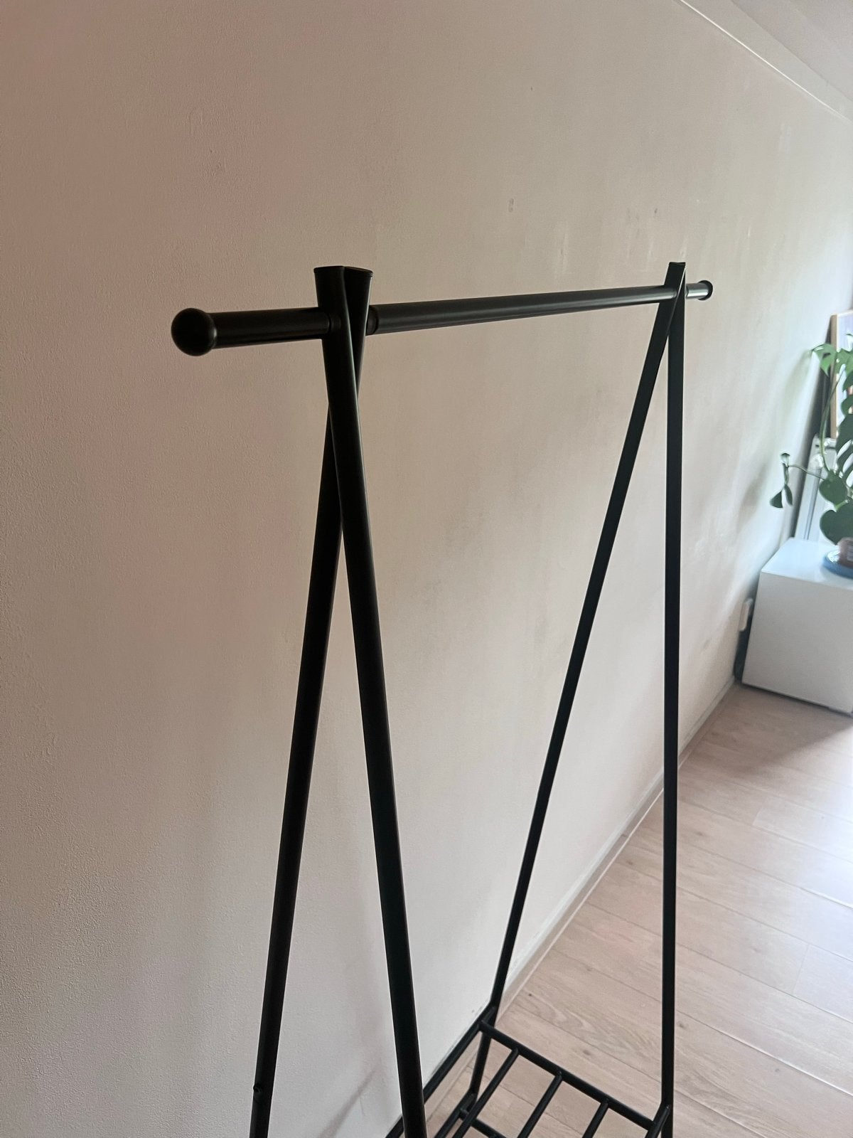 Zwart kledingrek met schoenenrek, Ophalen, Gebruikt
