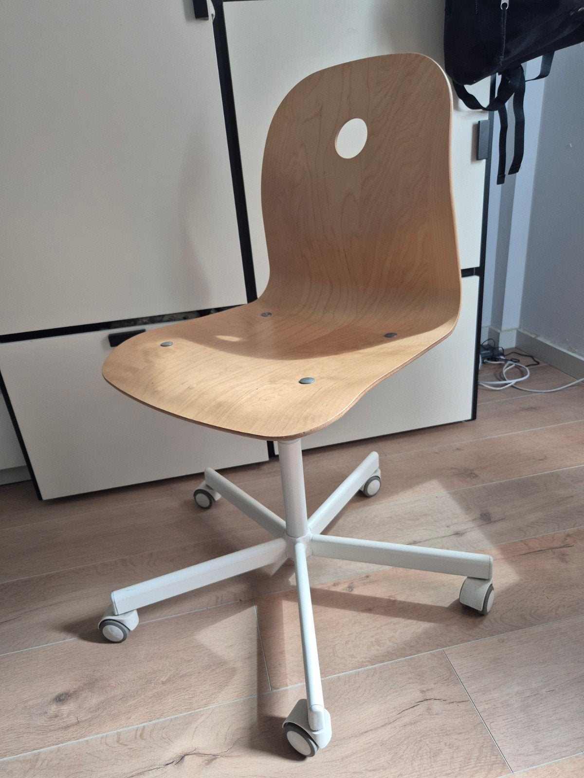 Houten bureaustoel met wielen - Modern design, Ophalen