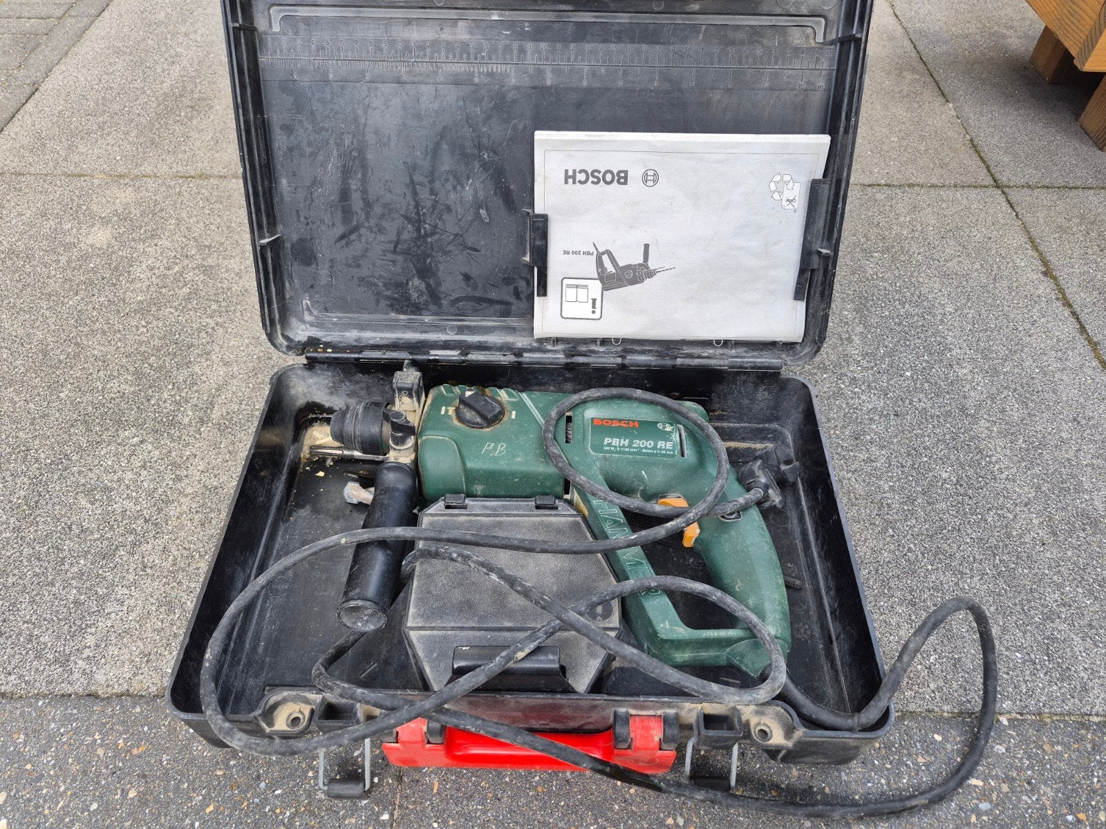 Bosch PBH 200 RE Boorhamer in koffer, Doe-het-zelf en Verbouw, Gereedschap | Boormachines, Gebruikt, Boor- en/of Breekhamer, Ophalen of Verzenden