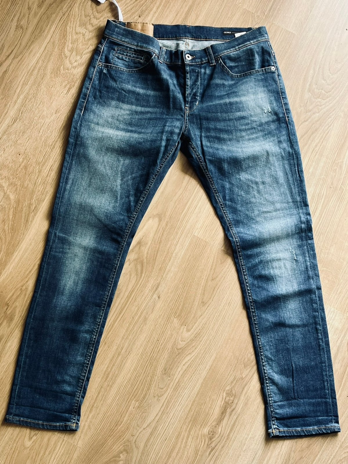 Dondup skinny jeans met stretch, maat 35, nieuw, wvp €245,00, Blauw, Nieuw, Ophalen of Verzenden, Nvt