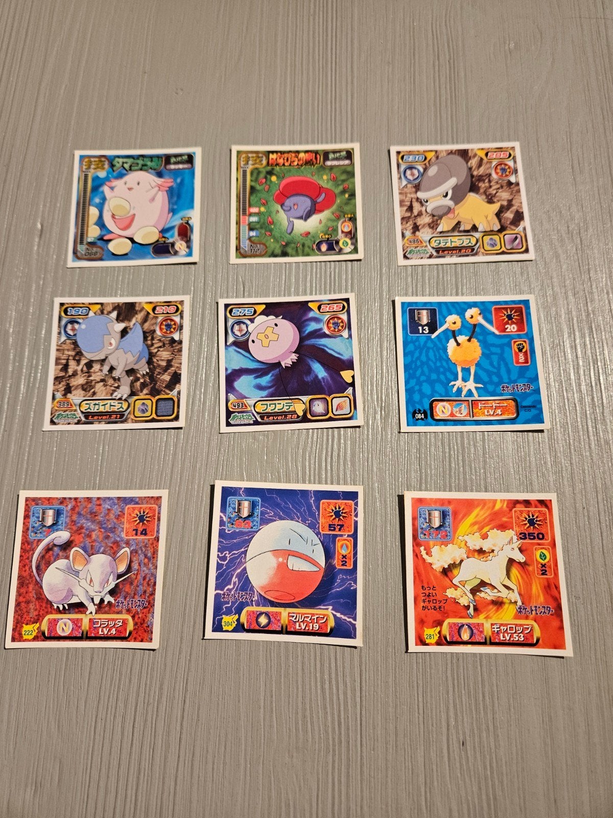 9x Amanda Japanese Sticker Oldskool Original Nintendo Pokémo, Verzenden, Zo goed als nieuw, Overige typen