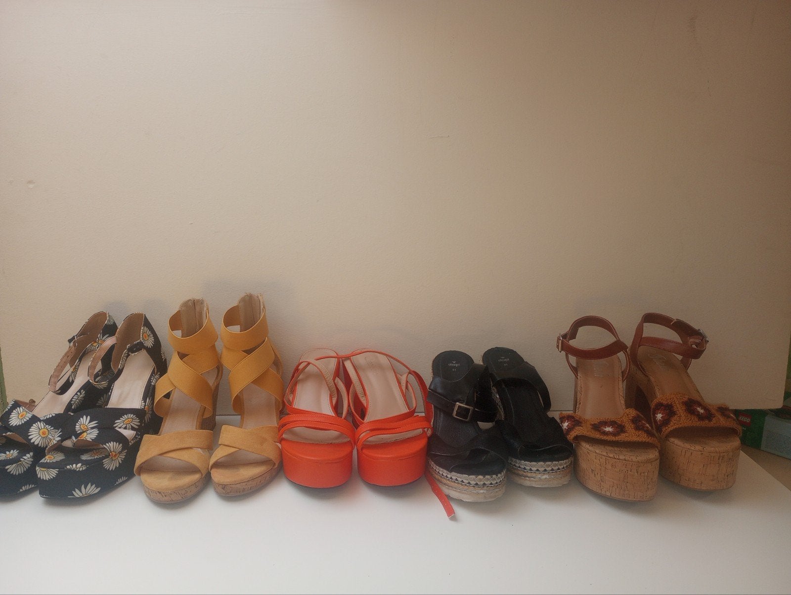 4 x prachtige sexy zomerse plateauzolen Mt40 als nieuw, Ophalen of Verzenden, Zo goed als nieuw, Sneakers of Gympen