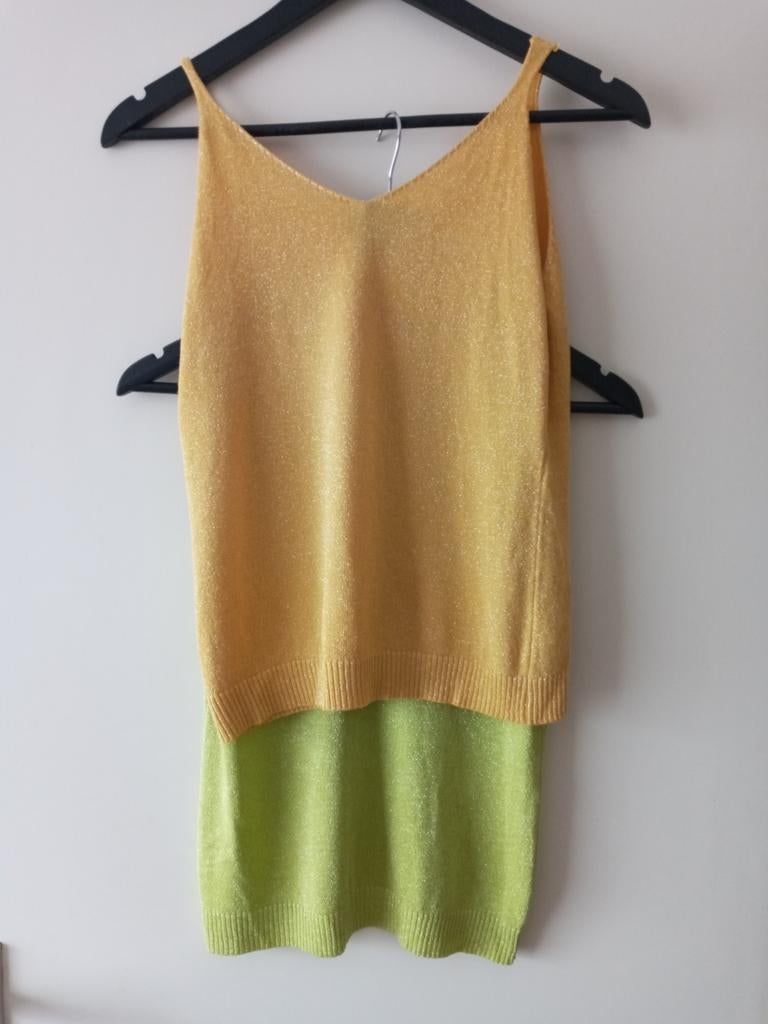 38 superleuk top met zilverdraad keuze uit geel groen blauw, Maat 38/40 (M), Geel, Nieuw, Ophalen of Verzenden