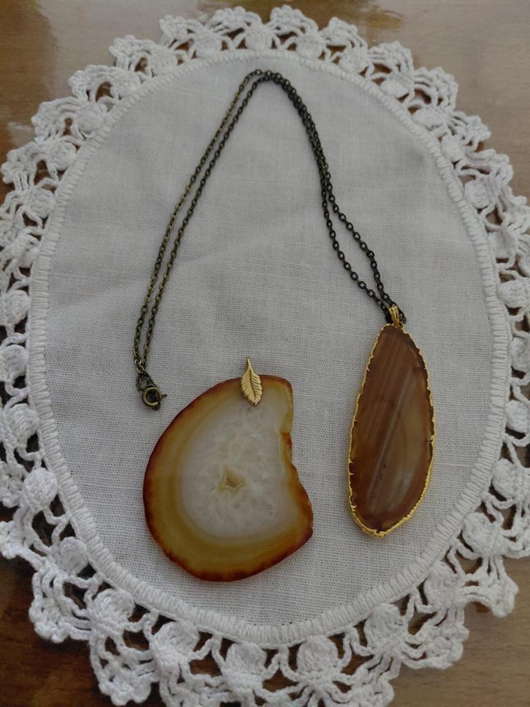 Agaat hangers, Overige voorstellingen, Beige, Nieuw, Ophalen of Verzenden