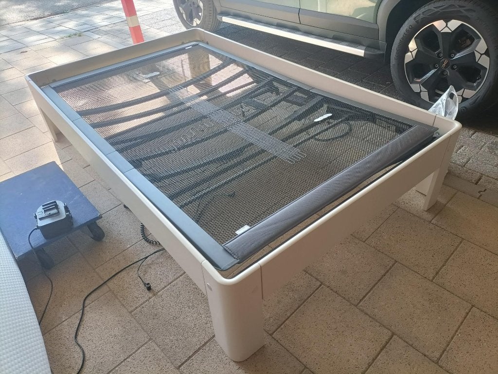 auping 120-200+elektrisch spiraal+nieuw emma matras, Huis en Inrichting, Ophalen, Verstelbaar, Wit, Zo goed als nieuw