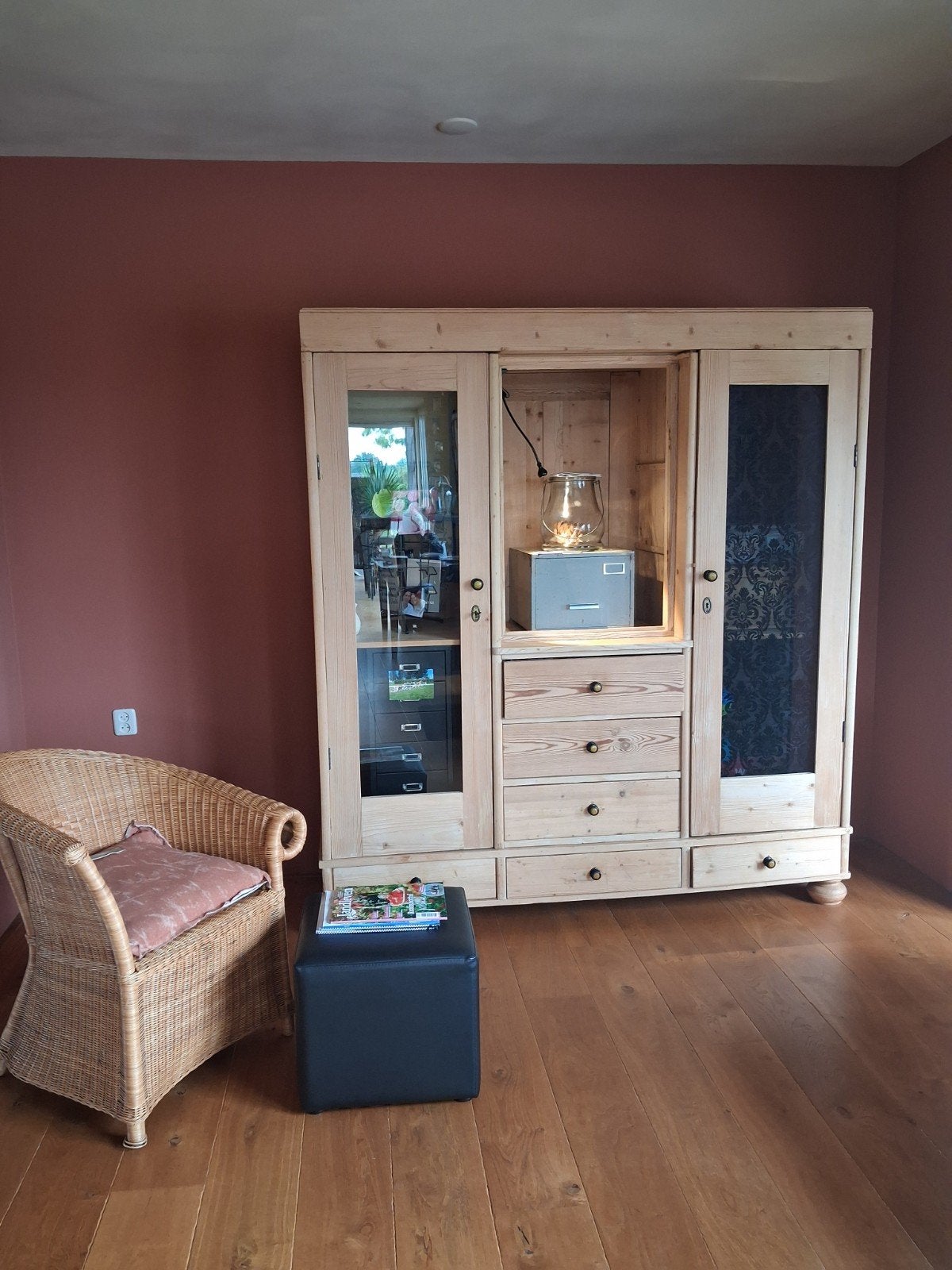 grenen kast + Kerk bank en meer vintage spullen!!!!, Ophalen, Gebruikt