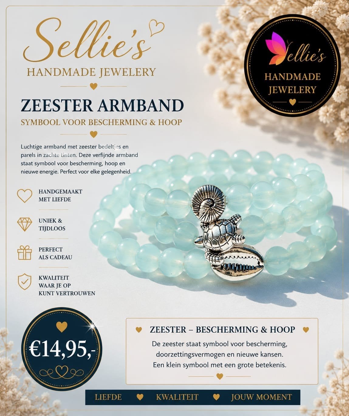 🦋 Sellie's handmade jewelery 🦋, Overige materialen, Blauw, Nieuw, Ophalen of Verzenden