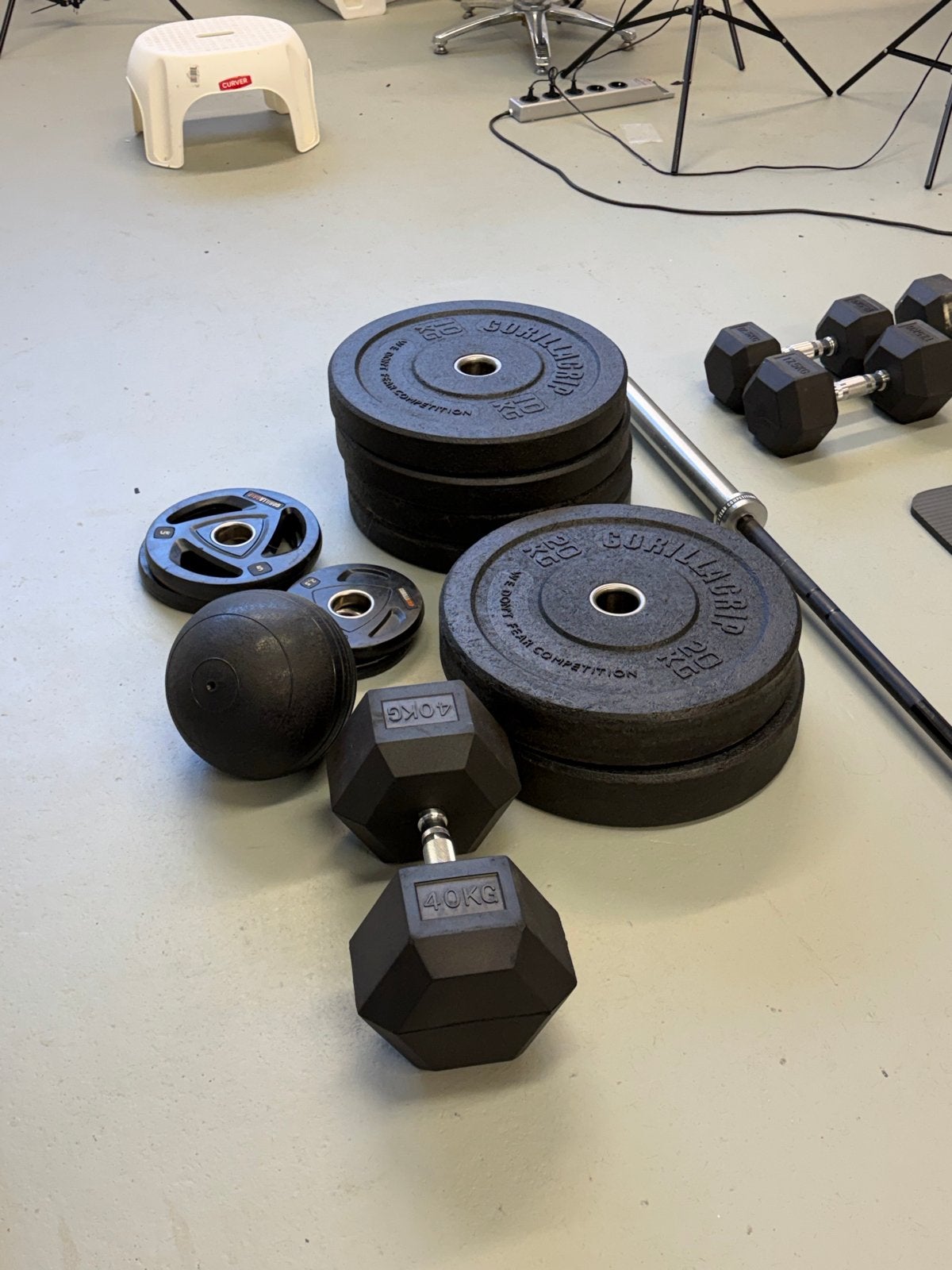 Complete Fitness Set: Halters, Gewichten, Bank & Kettlebell, Ophalen, Gebruikt, Armen, Dumbbell