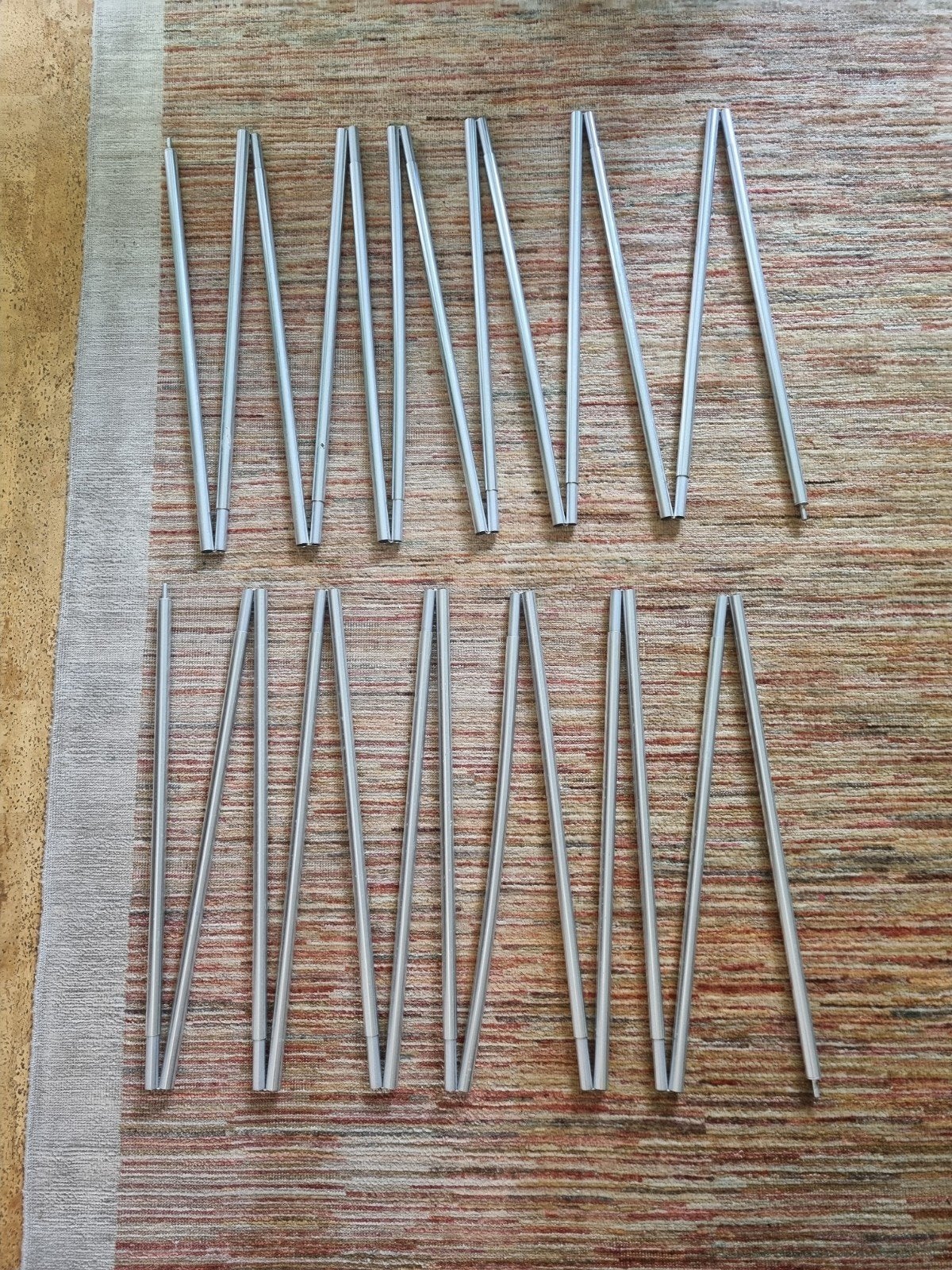 Tentstokken: 3 stuks aluminium boogstokken 2 x 16mm, 1x13mm, Caravans en Kamperen, Ophalen of Verzenden, Gebruikt