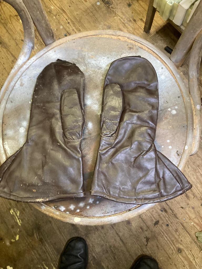 Antieke leren handschoenen, Ophalen of Verzenden, Tweedehands, Handschoenen
