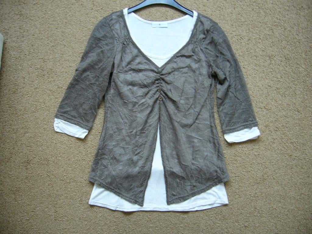 Cache Cache taupe/creme top maat S-M nieuw, Ophalen of Verzenden, Nieuw, Maat 36 (S), Beige
