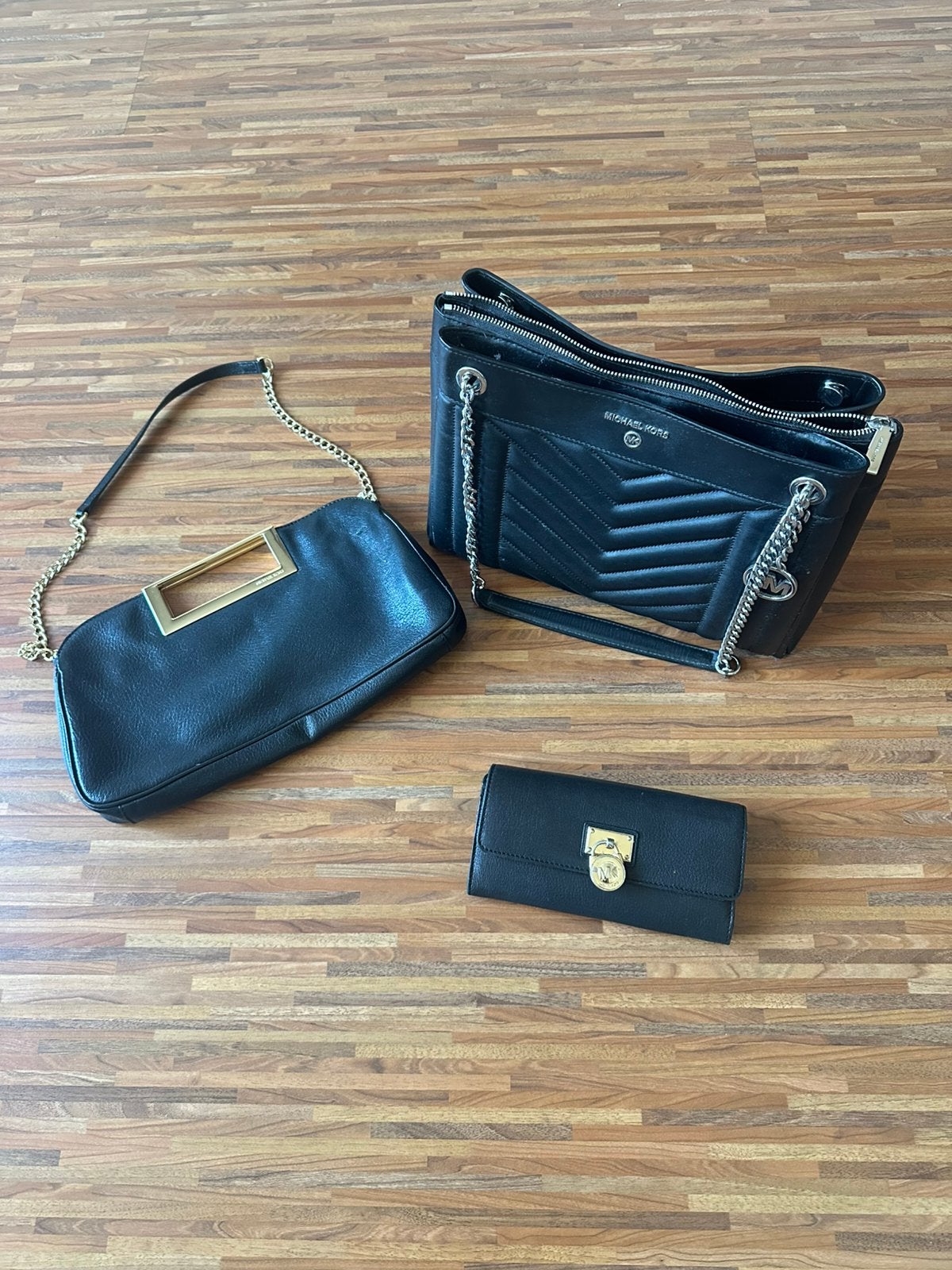 Michael Kors tas zwart avond tas beurs portemonnee, Ophalen of Verzenden, Zo goed als nieuw, Zwart