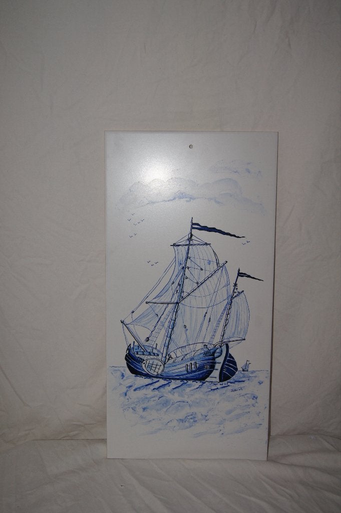 Tjalk Tegel Tableau, Antiek en Kunst, Ophalen of Verzenden