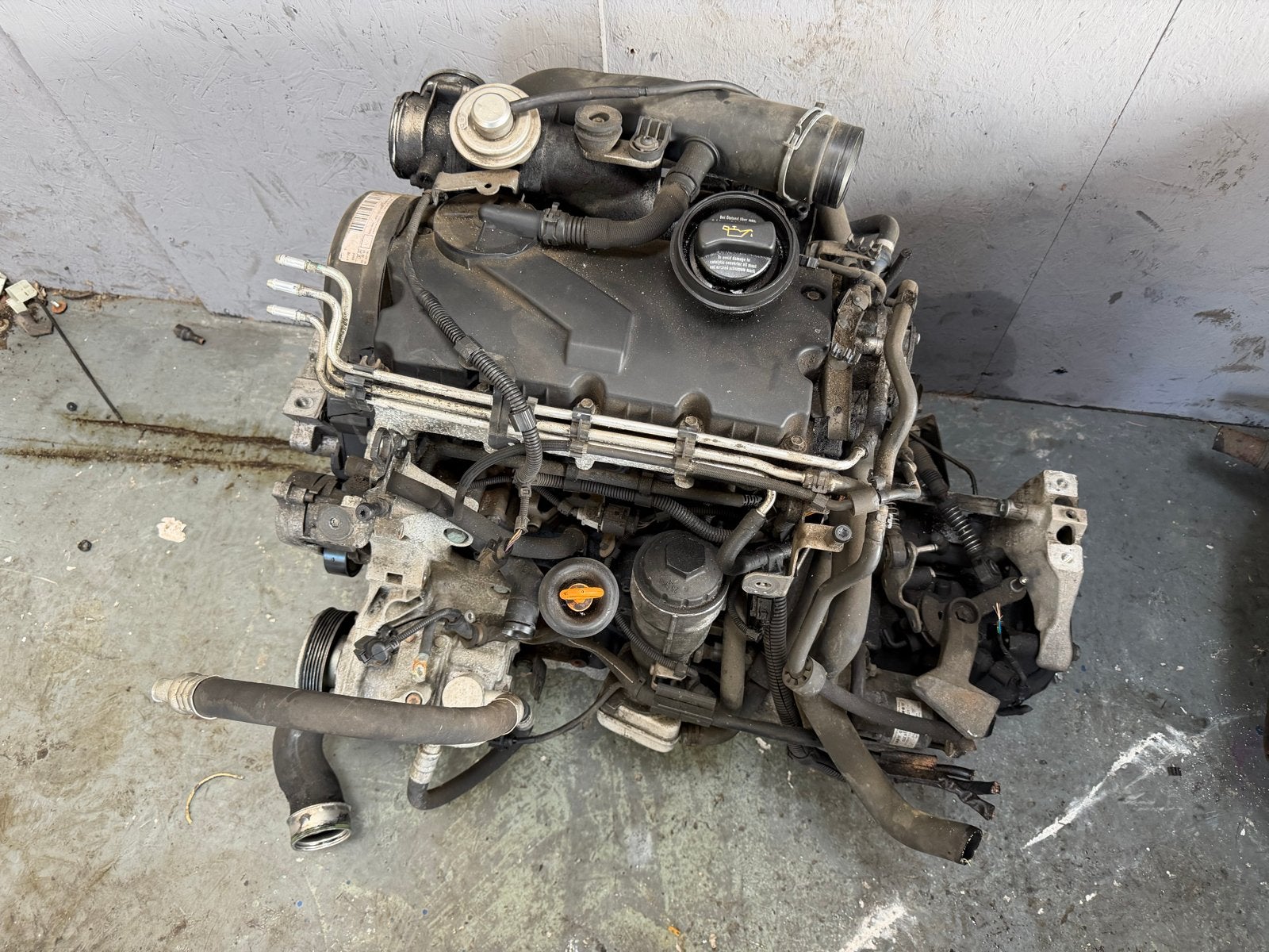 Volkswagen 1.9 TDI Motor met 5-bak - Goed werkend, Auto-onderdelen, Ophalen of Verzenden, Gebruikt, Volkswagen