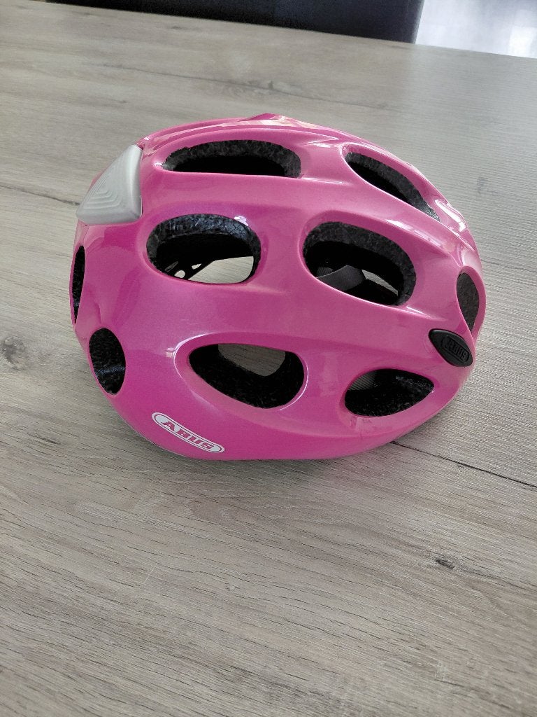 ABUS Fietshelm Roze en blauwe voor Kinderen (48-54cm), Ophalen, Jongen of Meisje, Overige maten, Zo goed als nieuw