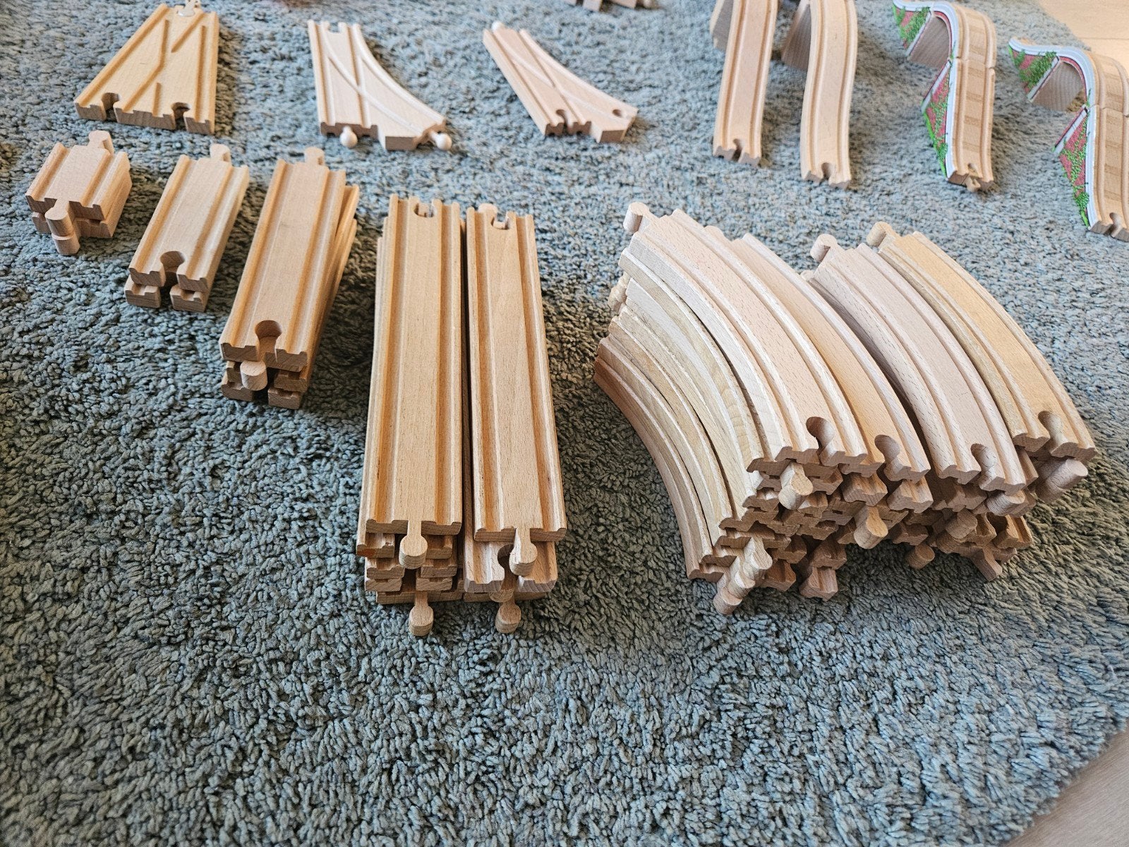 Mega houten treinbaan set! 146 Rails, treinen en accessoires, Ophalen of Verzenden